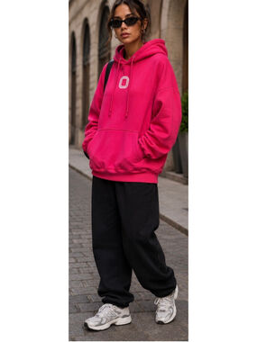 Overtime Graphic Hoodie Size M Pink White New Never Worn or Washed Streetwear